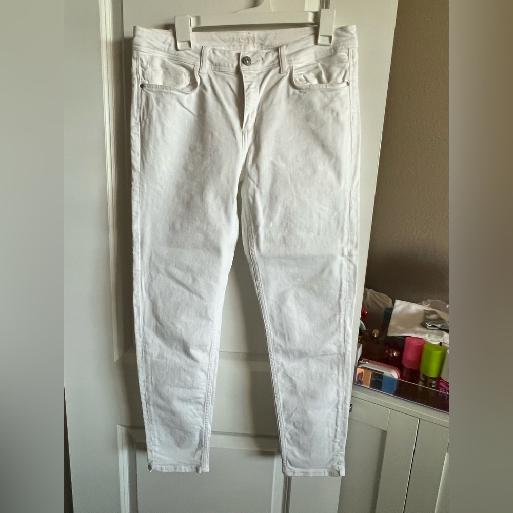 Zara Women's Crisp White Skinny Jeans
